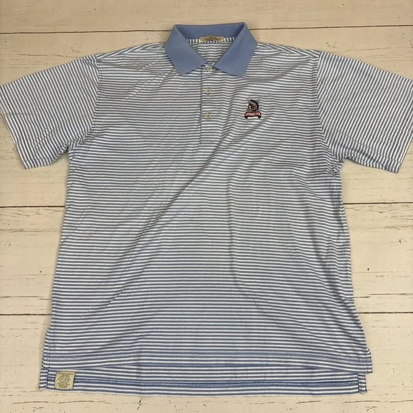Peter Millar Cotton Polo Shirt Large Shinnecock Hills Golf Club Polo
